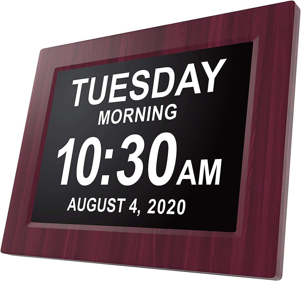 Large Digital Clock with Date and Day of Week (White) Q94004