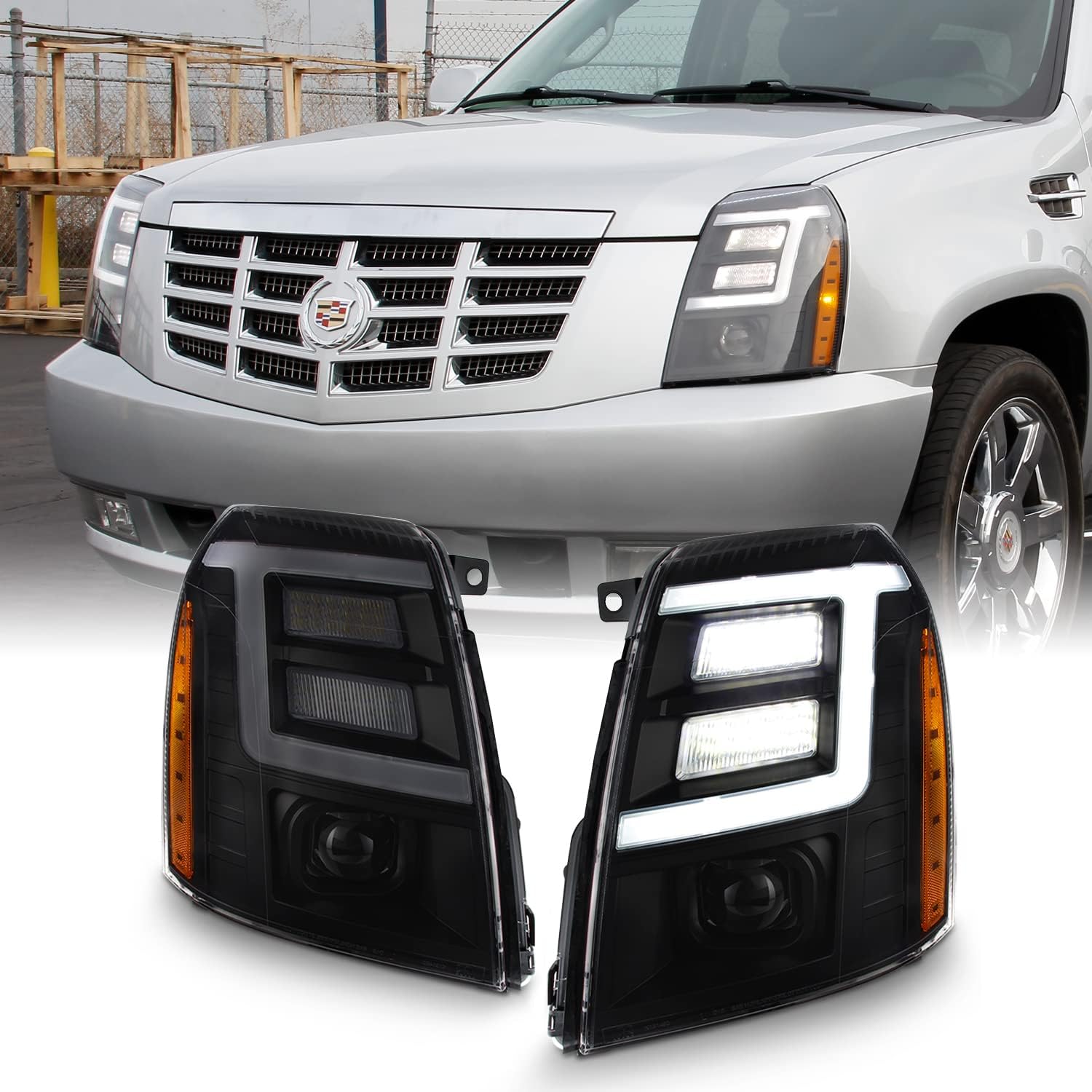 Chrome Housing LED Projector Headlight E260686