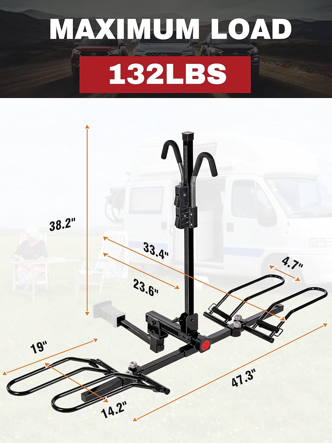 2-Bike Tray Style Hitch Bike Carrier G51043