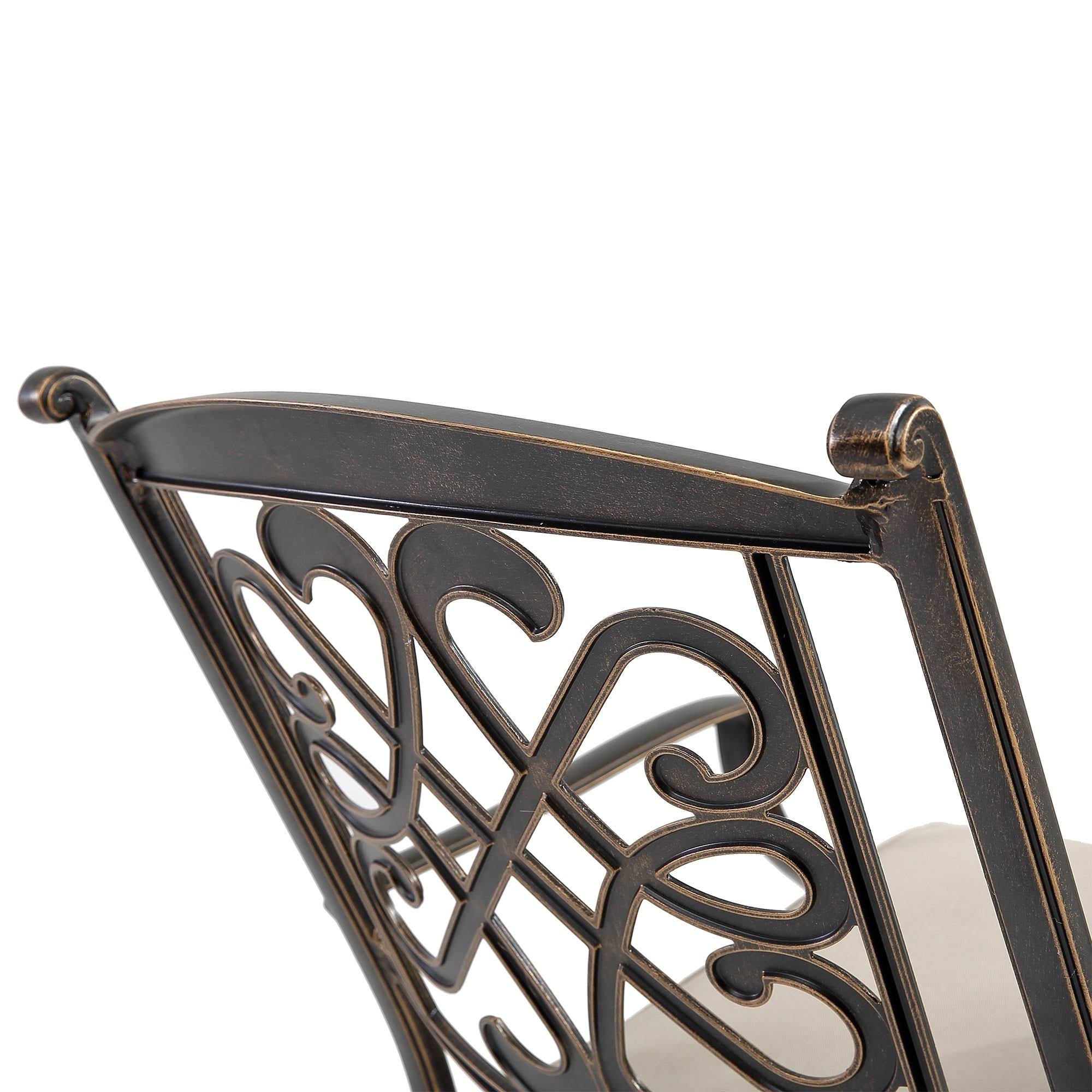 Beige 2 Piece Patio Bistro Chairs Set K416