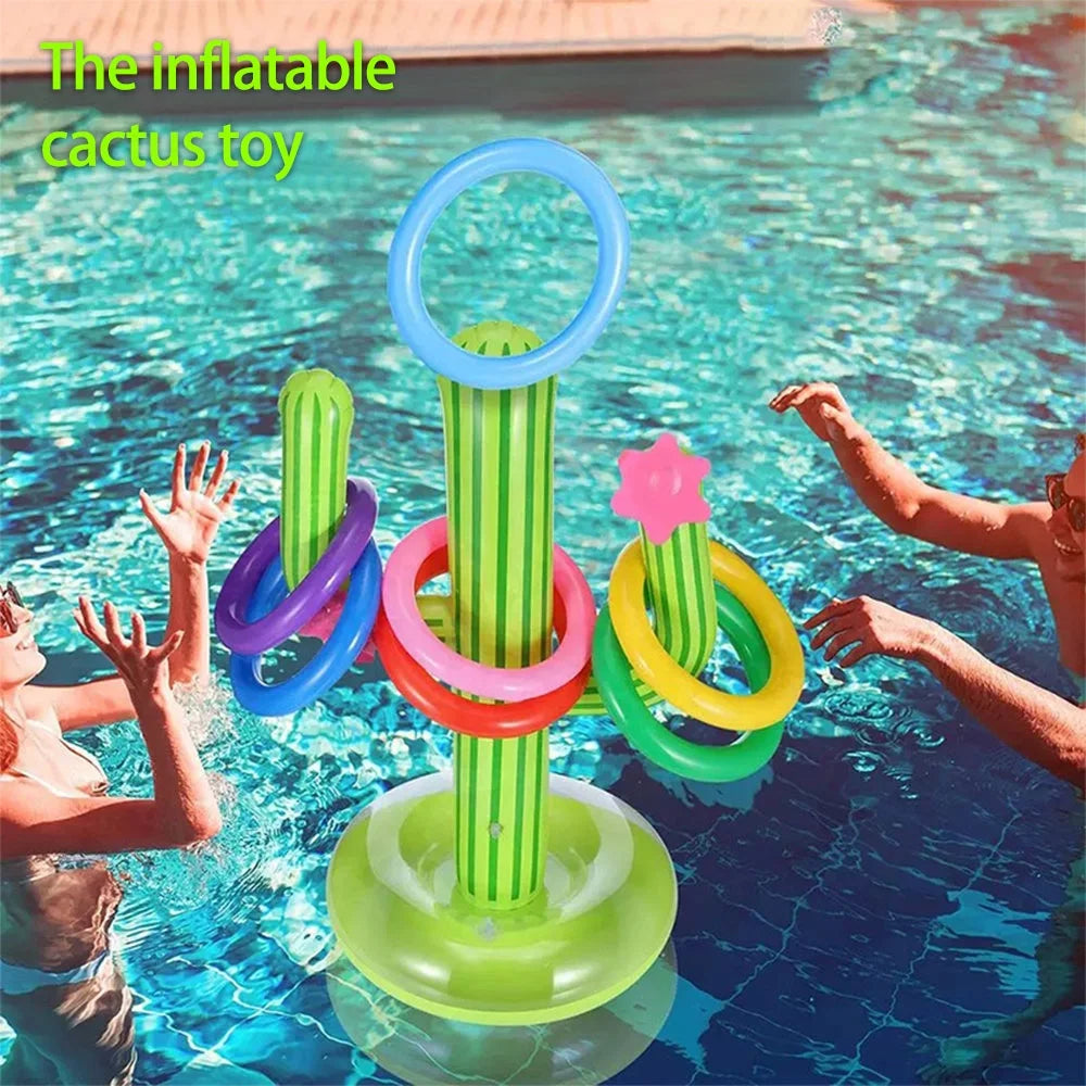 Inflatable Cactus Ring Toss Water Toys O165487