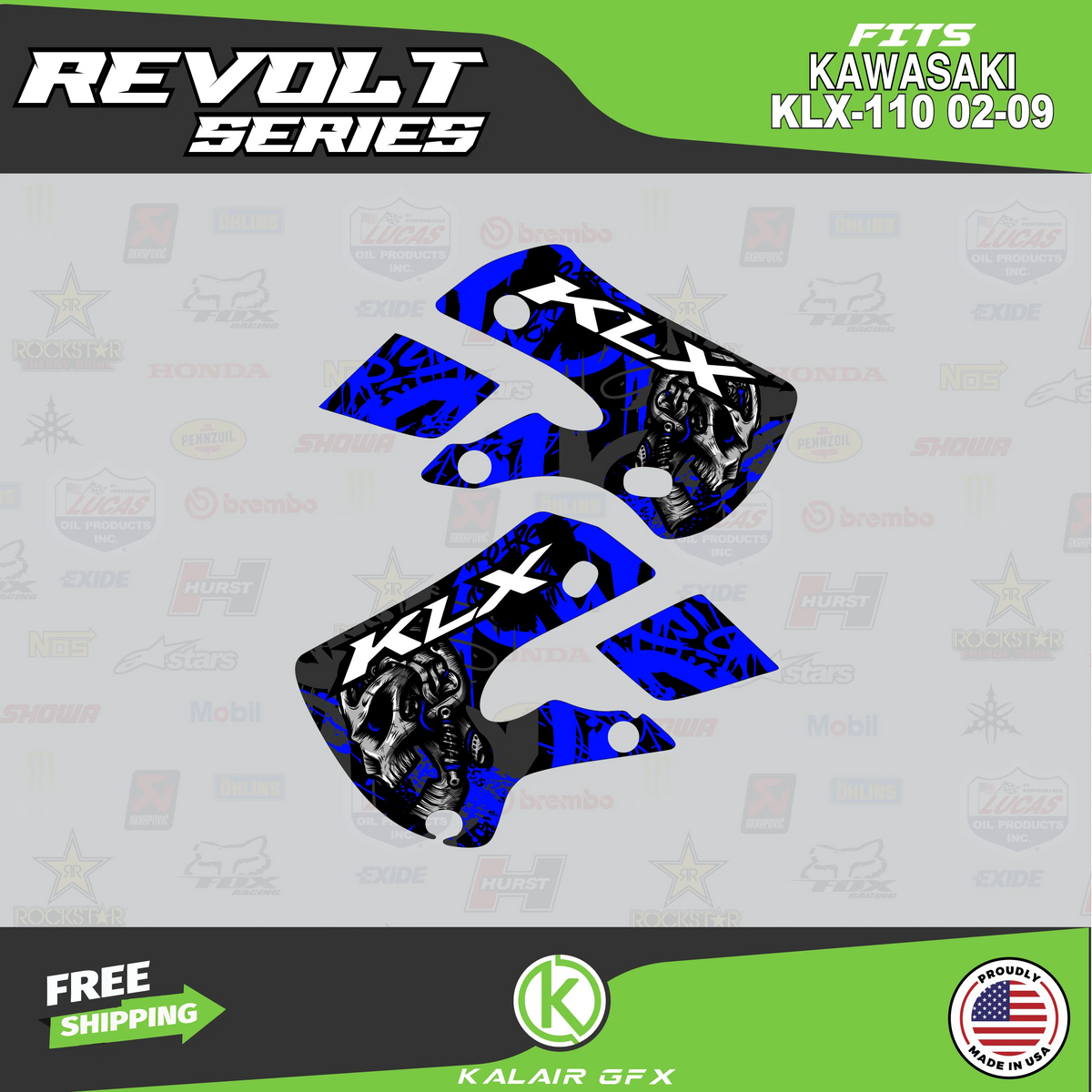 GFX Graphics Kit for Kawasaki KLX110 S263