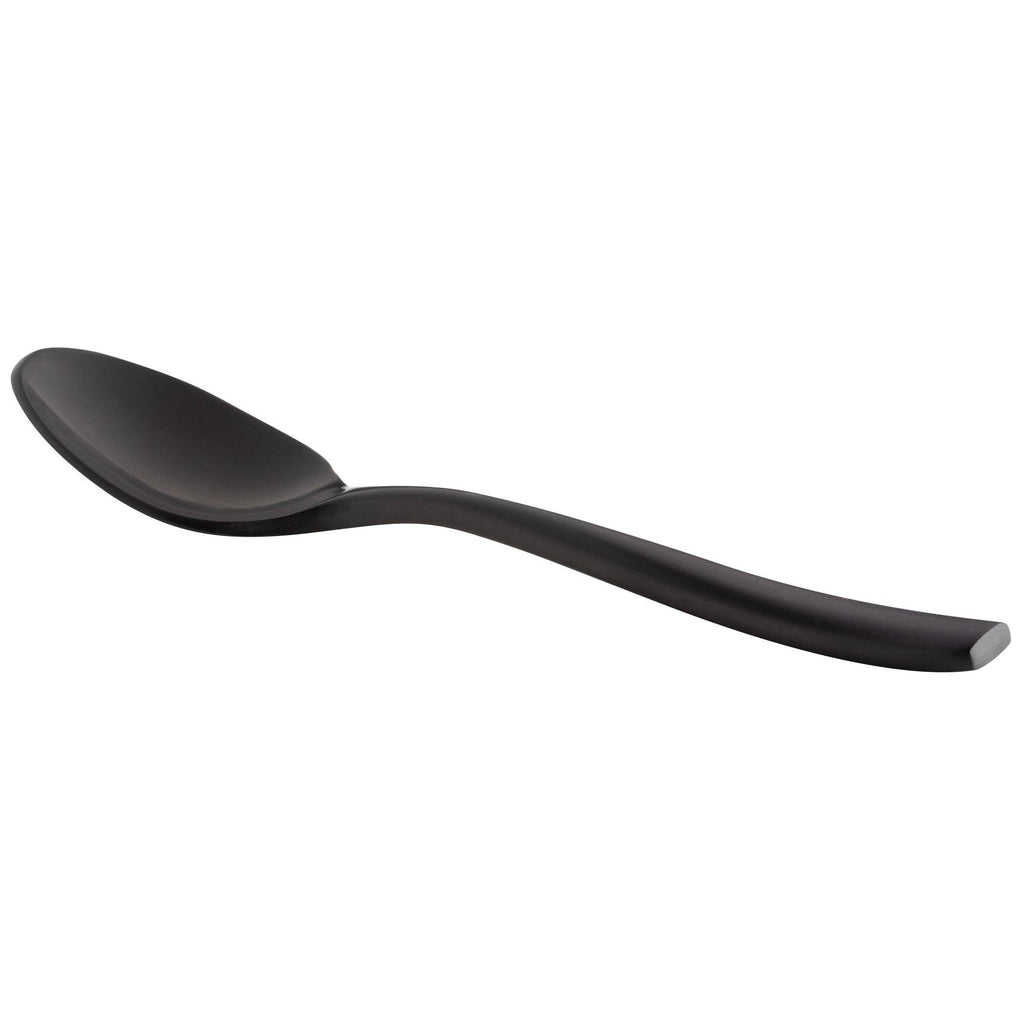 18/10 Stainless Steel Matte Black Demitasse Spoon - 12/Pack A99265