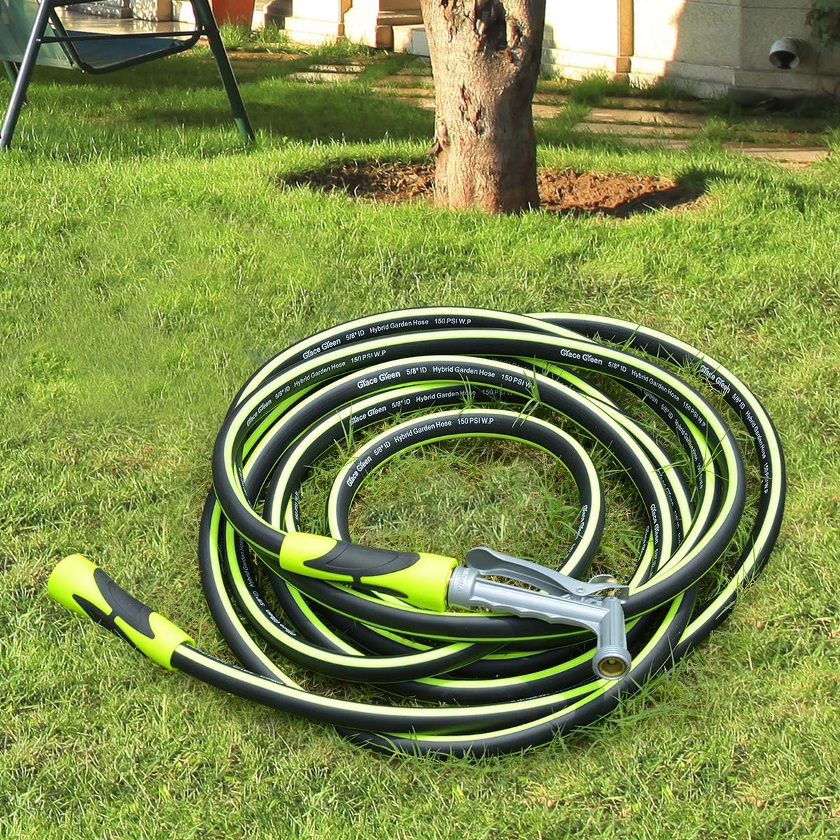 Hybrid 5/8 in.×100FT Water Hose, Heavy Duty, Flexible, Pack of 2 M73276