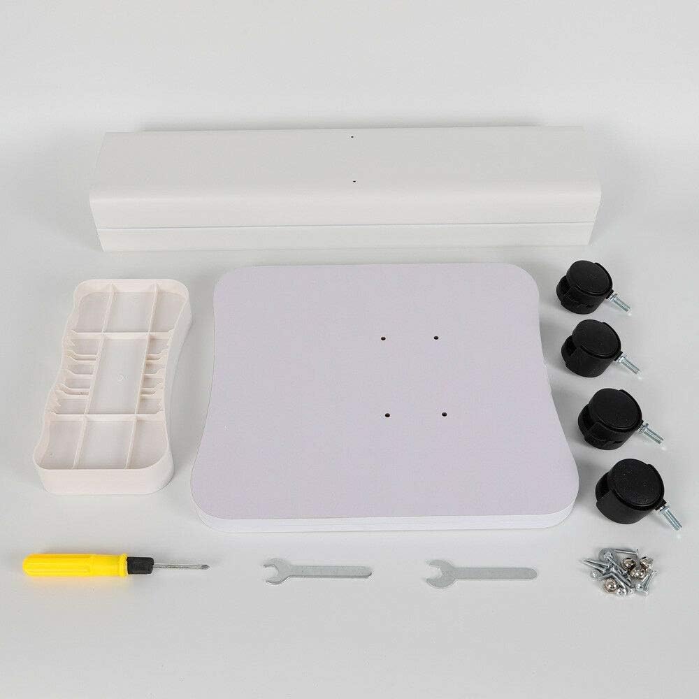 White Rolling Cart with Wheels, Pack of 2 C424845