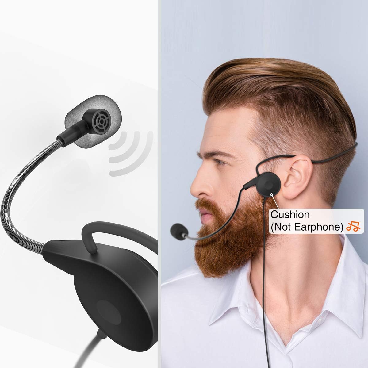Wireless Microphone System with Headset and Lavalier Lapel Mics H730