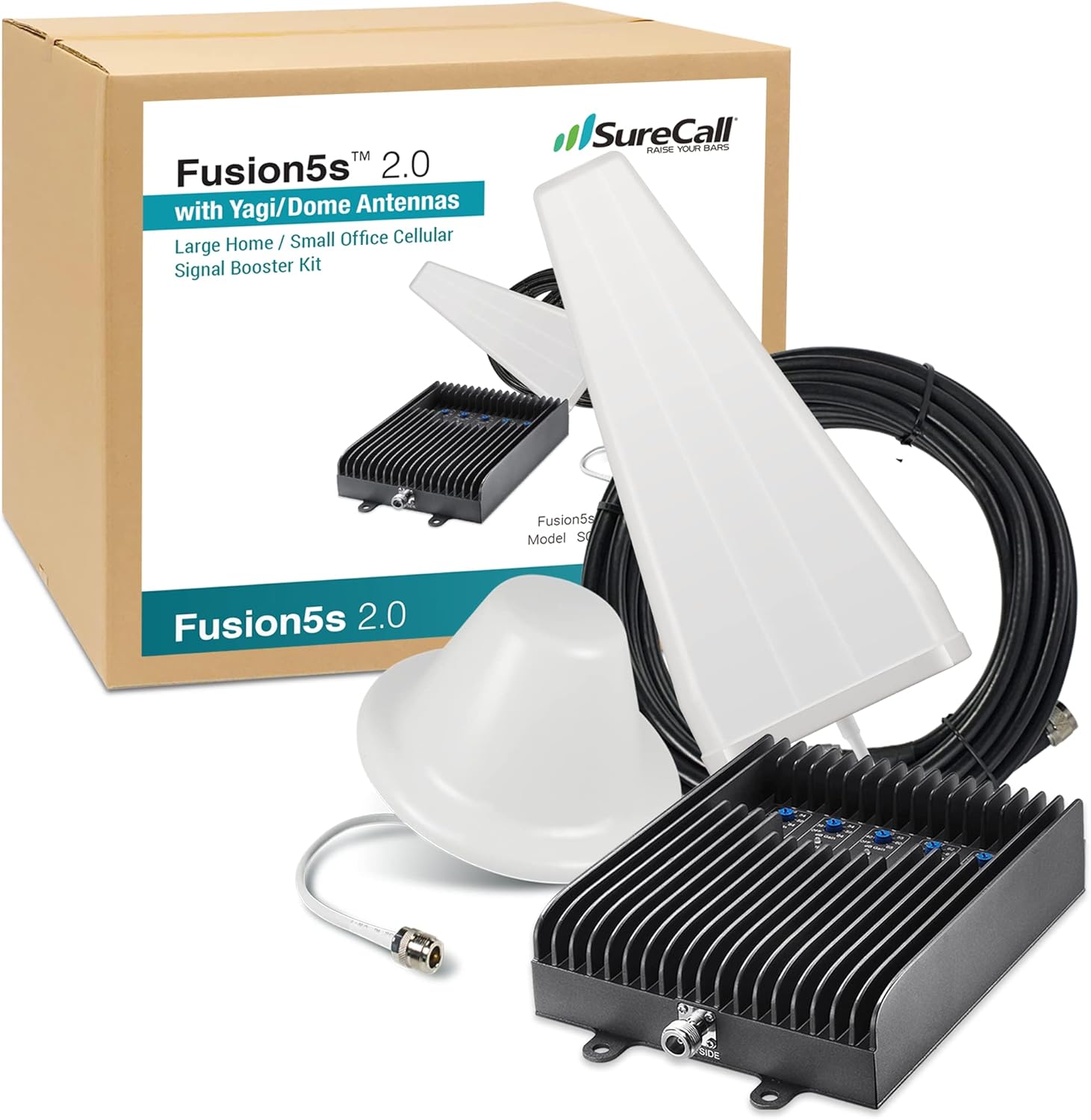 Cell Phone Signal Booster with Yagi Dome Antennas, 5G/4G LTE S49007