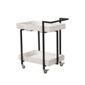 Antique White Industrial Serving Cart J273587