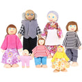 Wooden Dolls Playset Set of 7 People Z931165