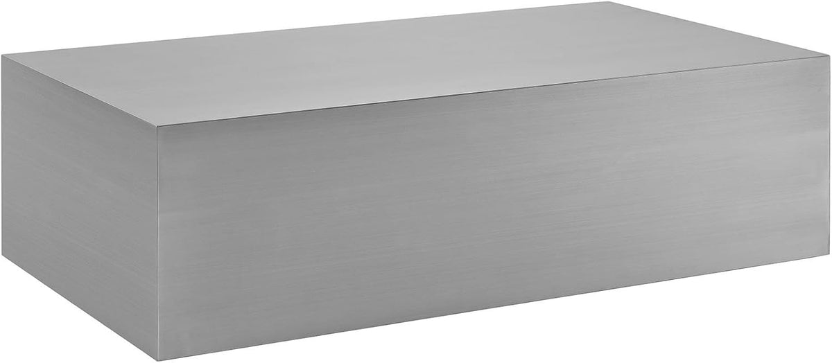 Cast Stainless Steel Coffee Table in Silver Q92121