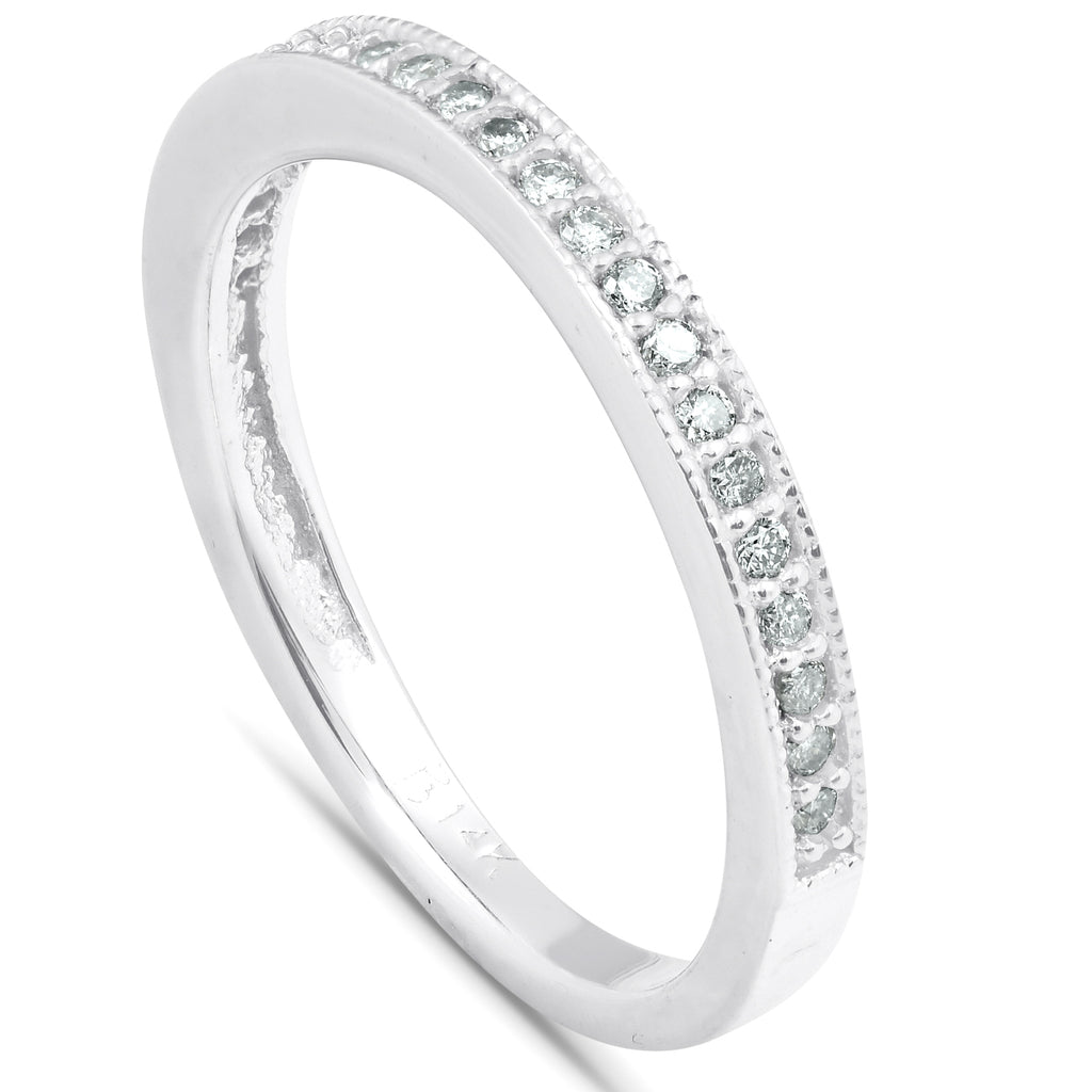 1/8ct Diamond Ring 14K White Gold Q334