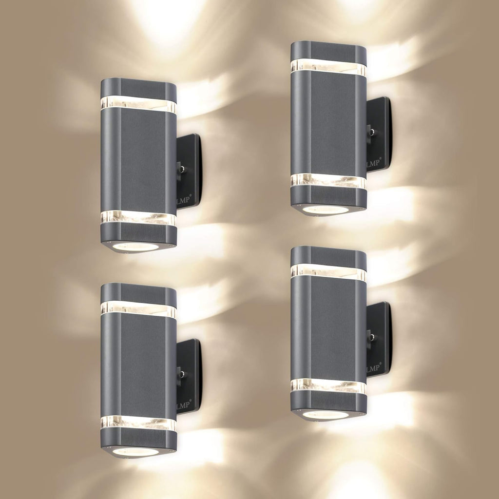 2 Pack LED Triangular Up and Down Lights Outdoor Wall Light, Aluminum Waterproof, 3000k 5W K260