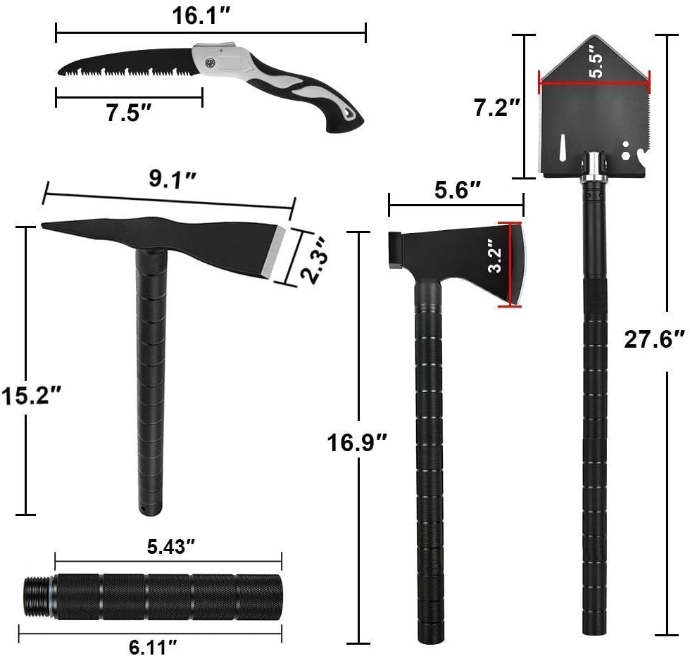 Tactical Folding Shovel with Molle Carrying Bag U5548