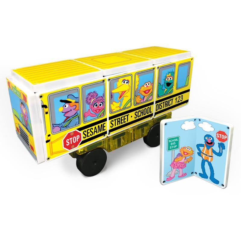 Sesame Street School Bus Magna-Tiles Structures X2899
