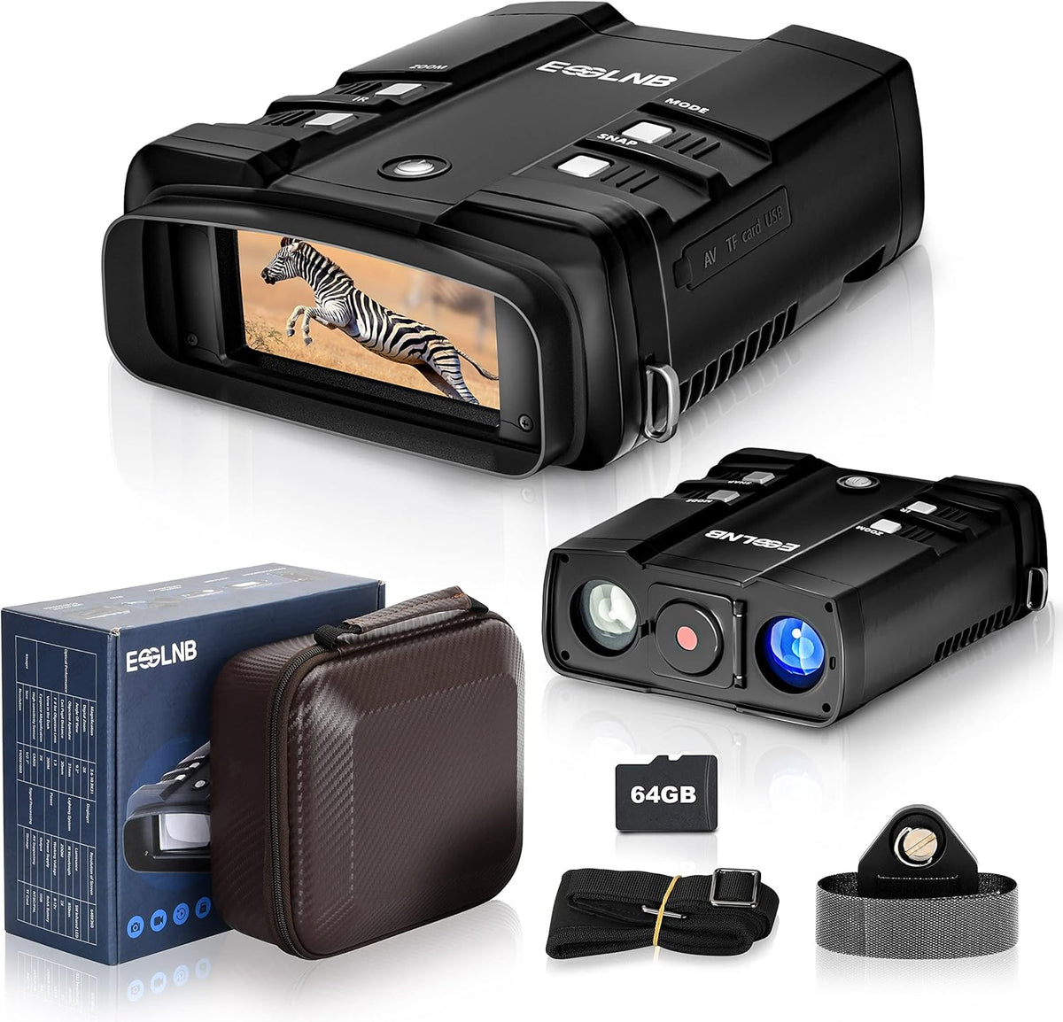 1080P Night Vision Binoculars with 64G Card Pack of 2 T8390