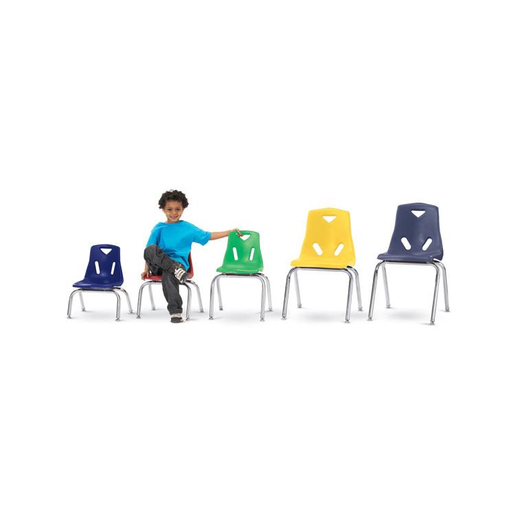 16x22 Stacking Chairs with Chrome-Plated Legs - Set of 6 H59713
