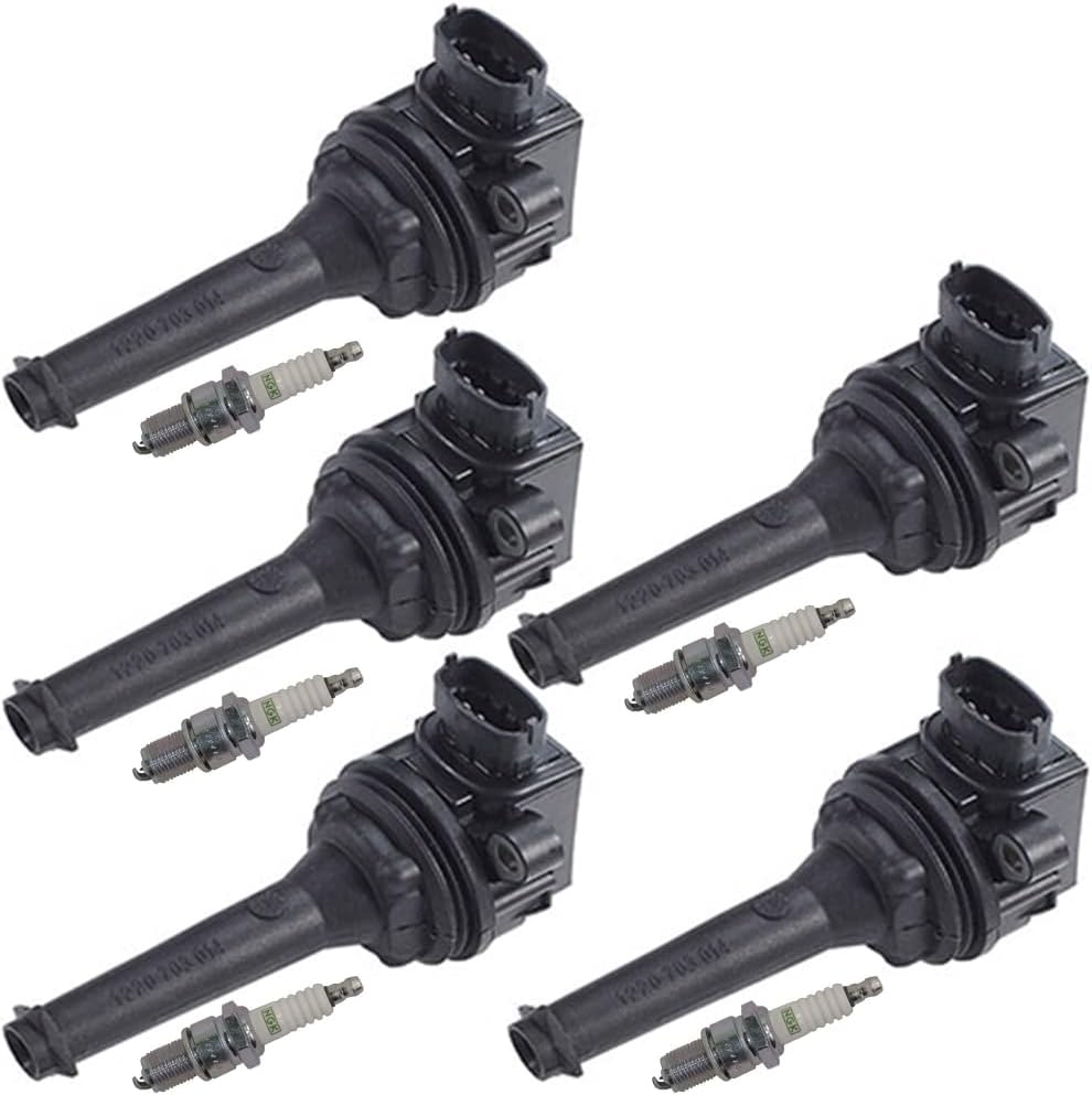 5pcs Ignition Coil & Spark Plug U257392