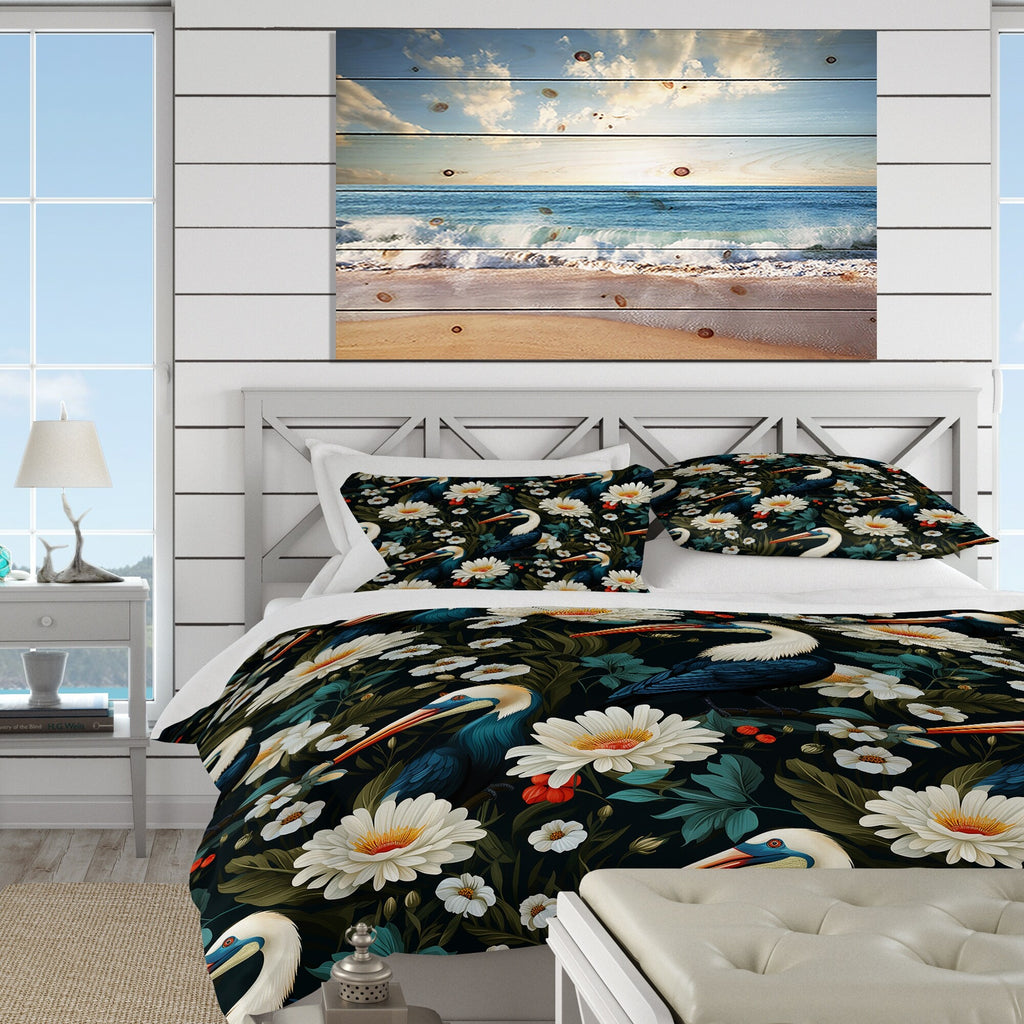 Blue Coastal Bedding Coverlet Set with 2 Shams C90978