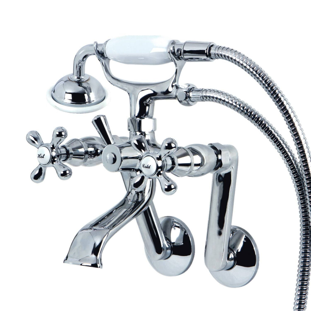 Brushed Nickel Clawfoot Tub Faucet with Hand Shower D9559