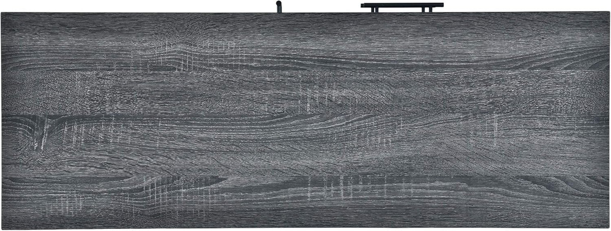 6 Shelf Multi-Functional Cabinet, Sonoma Oak + Black F398941