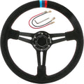 13.8 6 Bolt Suede Racing Steering Wheel with Horn Button W662