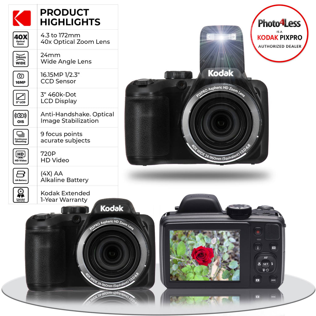 16mp Digital Camera Black with 32GB SD Card T449