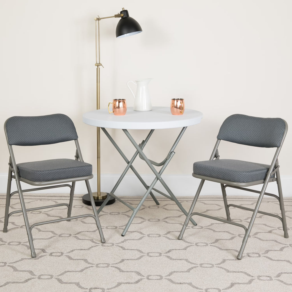Metal Folding Chairs with Padded Seats M169134