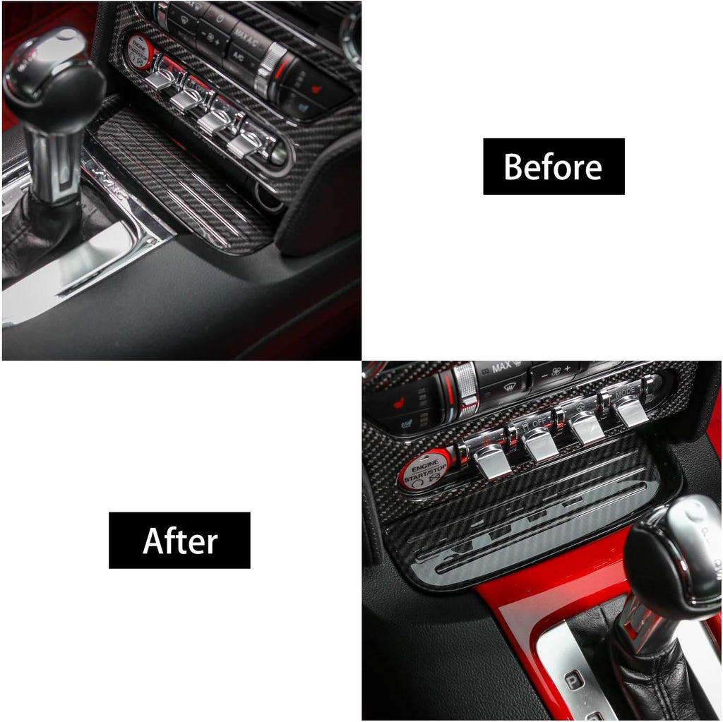 ABS Gear Shift Storage Organizer Trim Cover for Ford Mustang 2015-2021 V79059