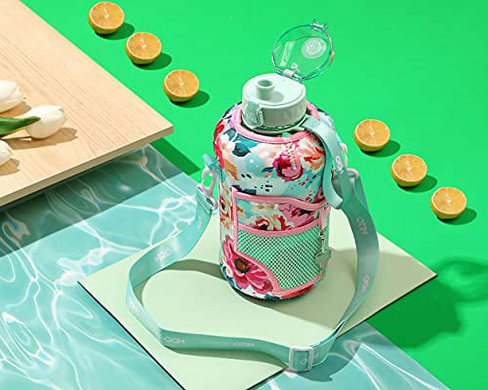 Floral Bloom 2.2L Water Bottle with Straw N809