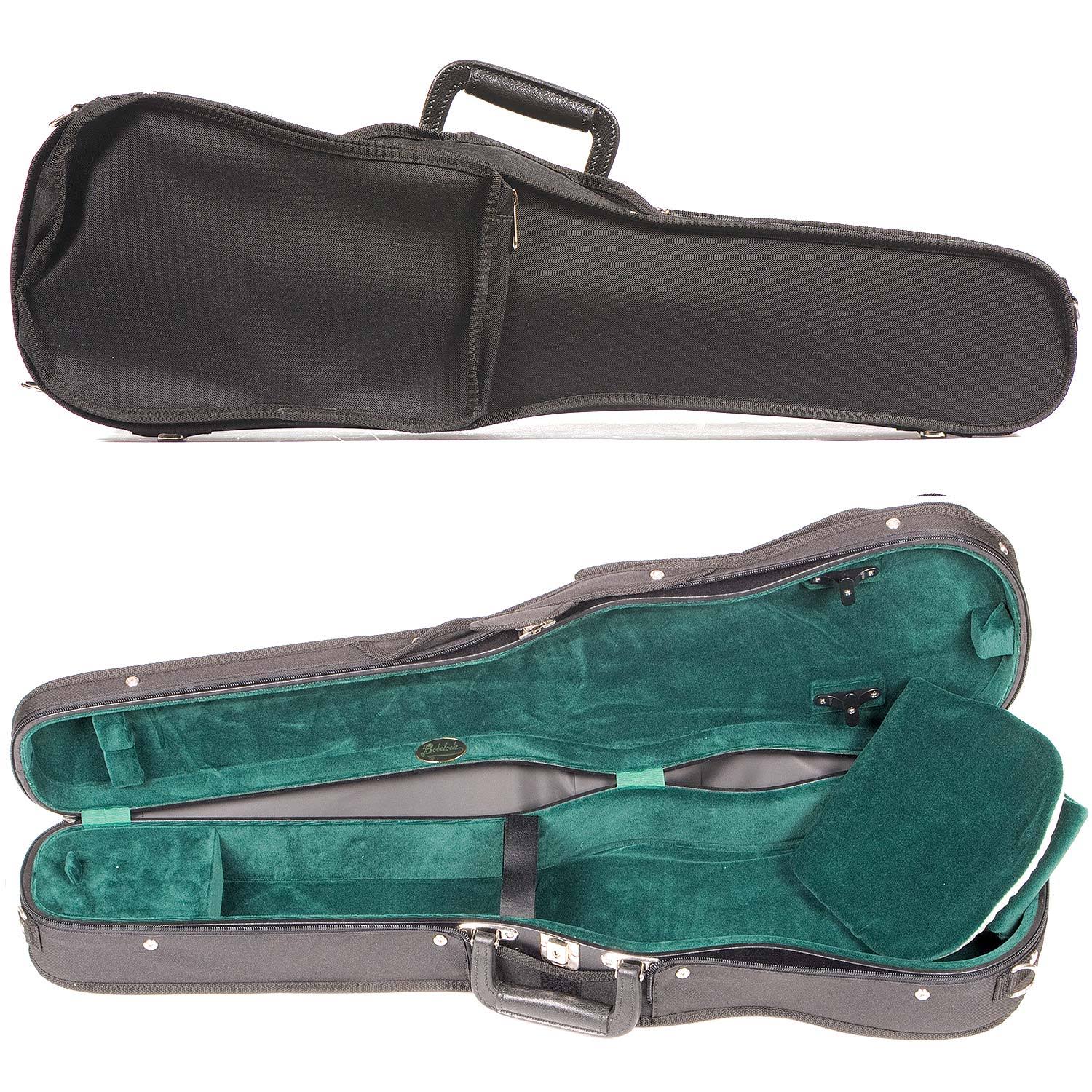 Black/Green 1/2 Violin Case J7571