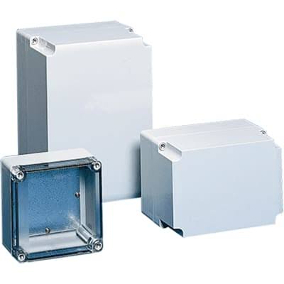 Polycarb J Box with Clear Screw Cover, 175x175x99mm B381
