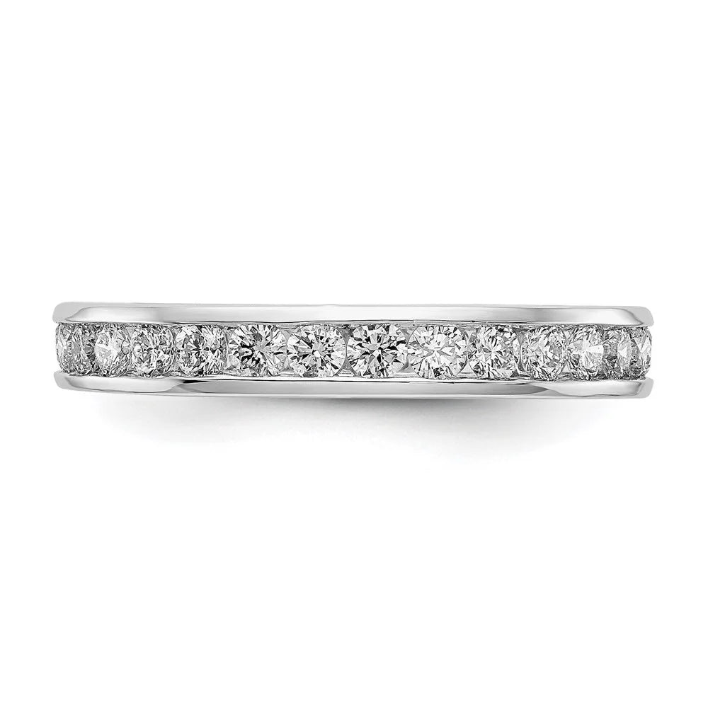 14k White Gold Lab Grown Diamond Channel Set Eternity Band V397