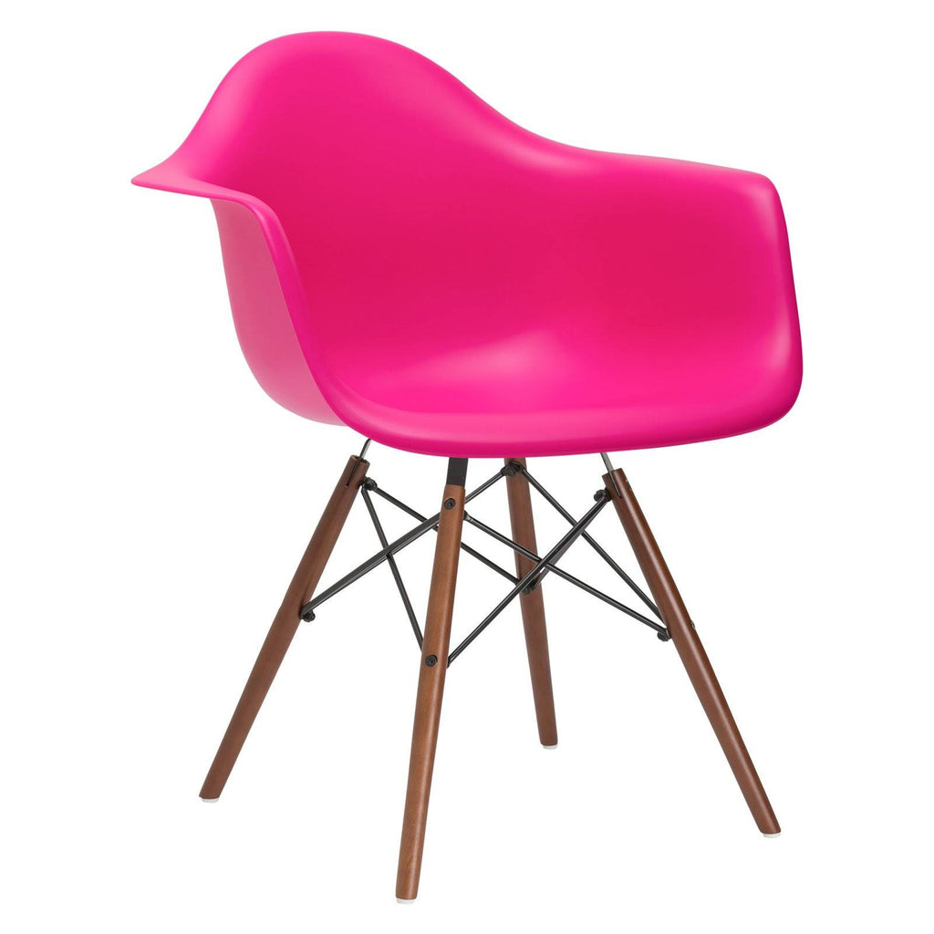Yellow Arm Chair with Walnut Leg O814