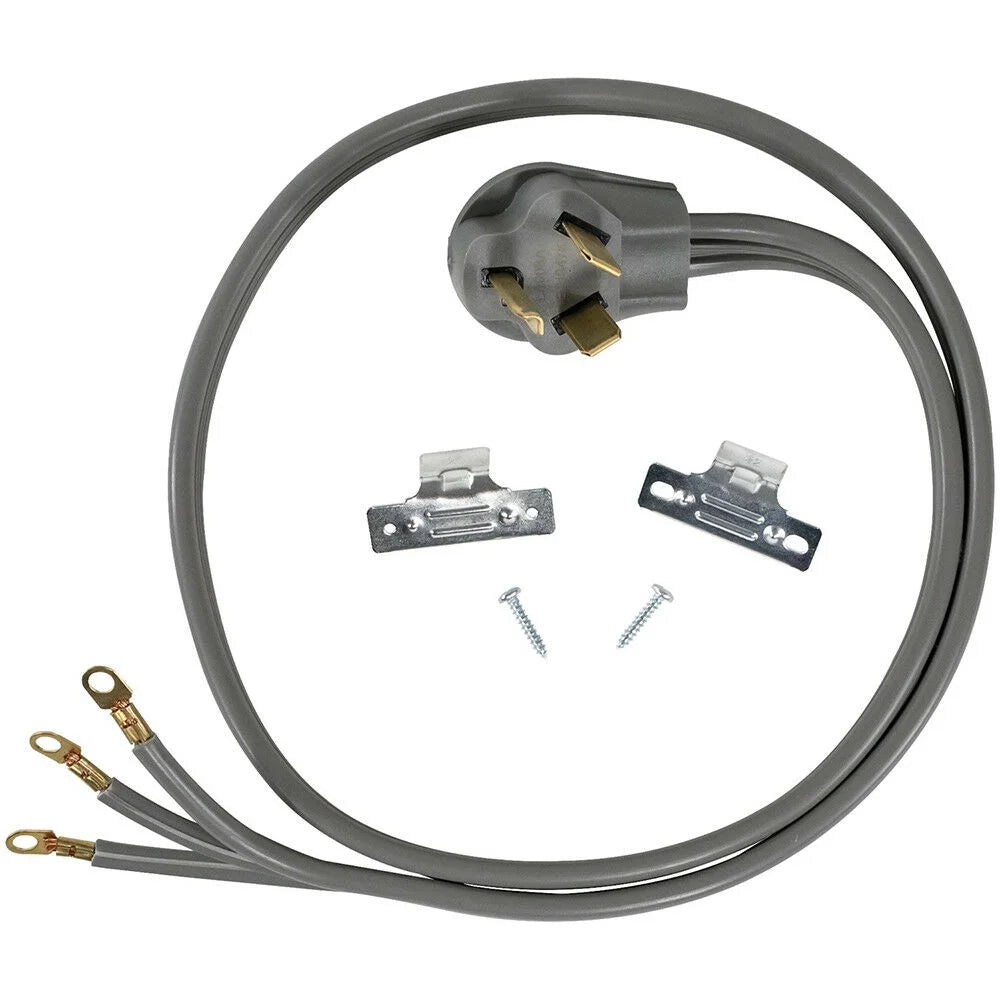 3 Prong Universal Electric Dryer Power Cord 4 foot 30 amp L706
