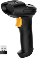 Wireless Barcode Scanner, 2600mAh Battery, 35M Range, Black Pack of 2 B414863