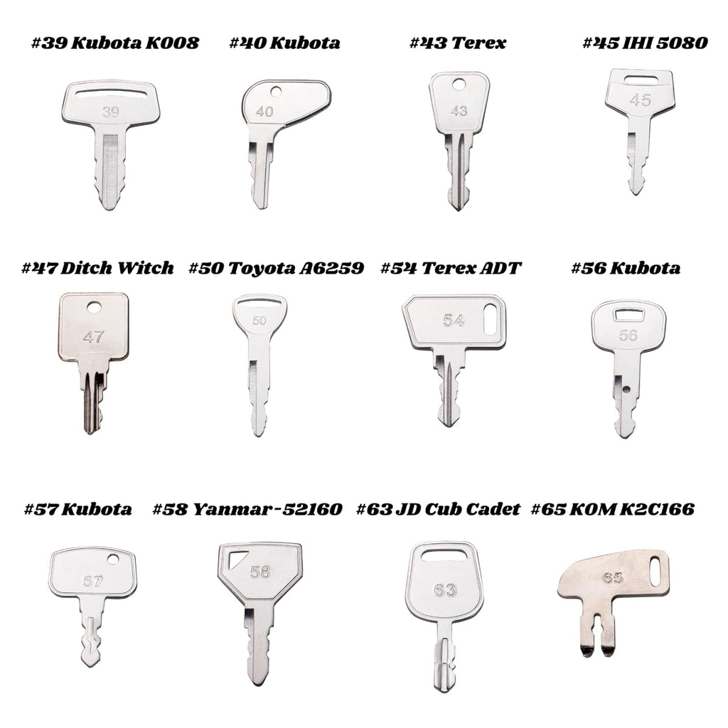 67 Keys Master Construction Ignition Key Set M9394