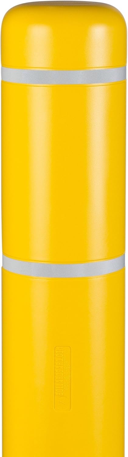 Yellow White Reflective Bollard Cover Pack of 2 D6836
