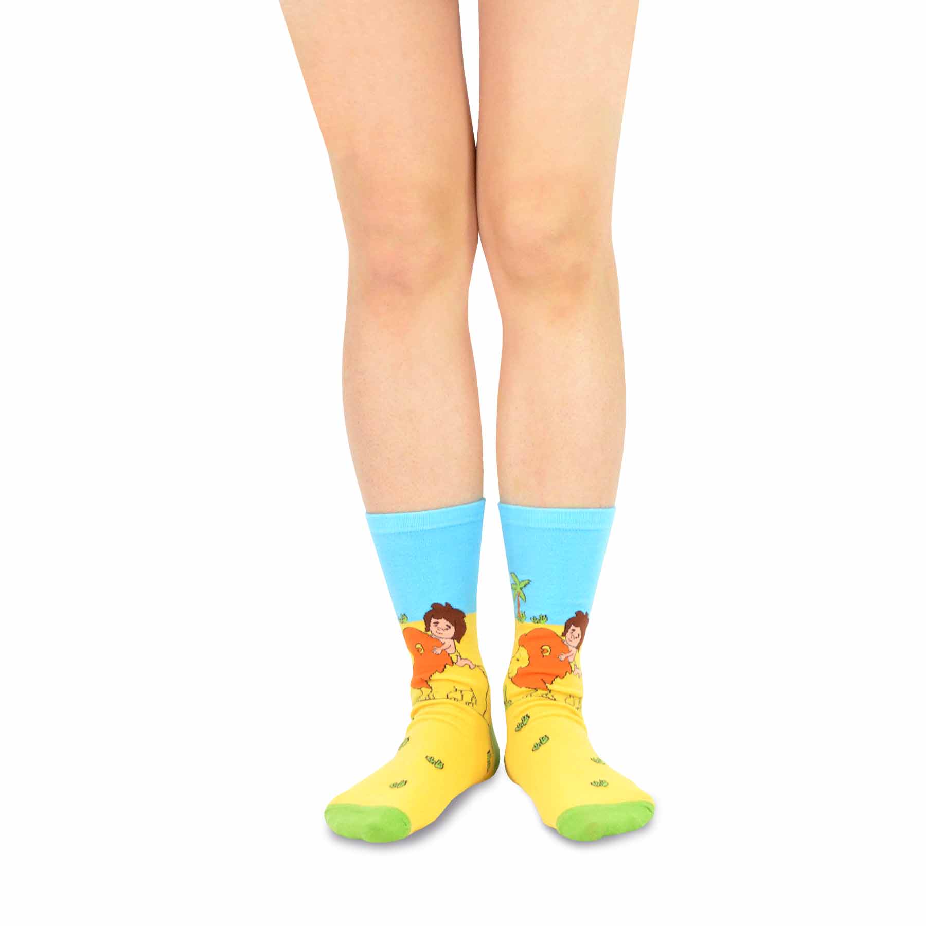 6 Pair Cartoon Safari Animal Crew Socks Z75514