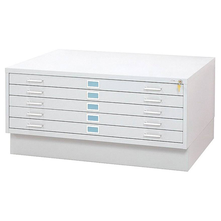 White Closed Base for Steel Flat File E576225