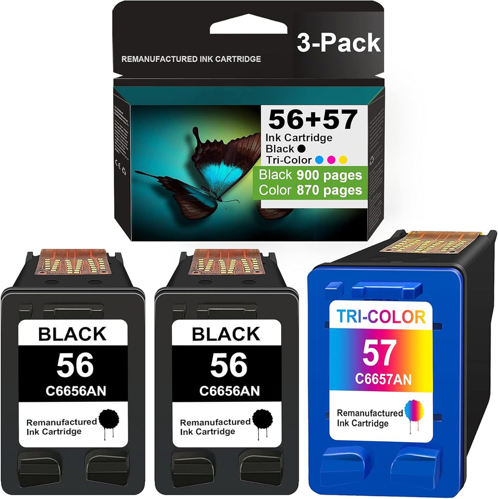 3 Pack Ink Cartridge (2 Black + 1 Tri-Color) A578
