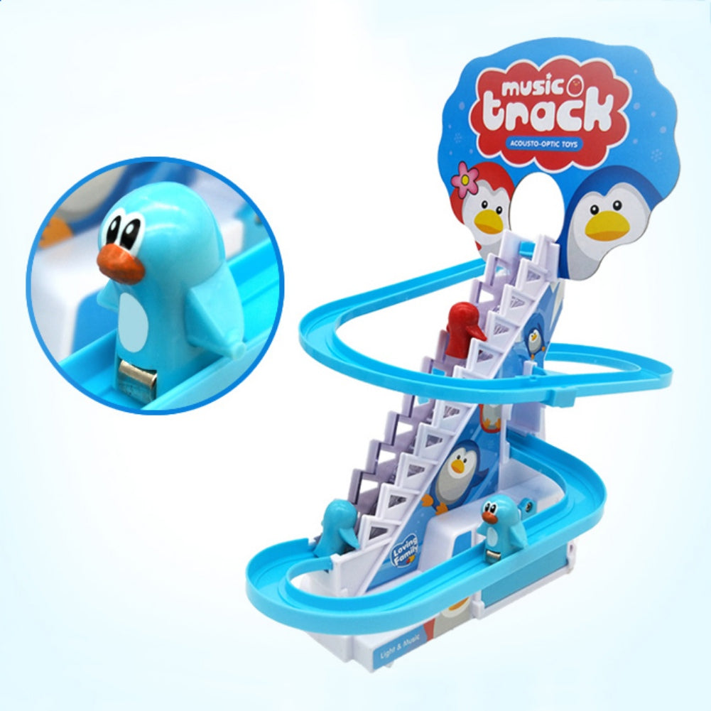 Electric Climbing Stairs Toy Rail Car Roller Coaster Set K155