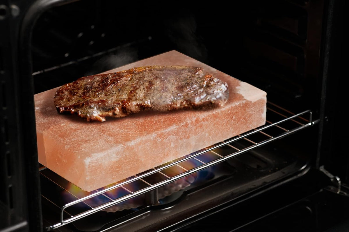 Himalayan Salt Block with Stainless Steel Holder Q303