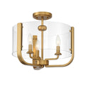 3 Light Semi-Flush Mount Brass B6583