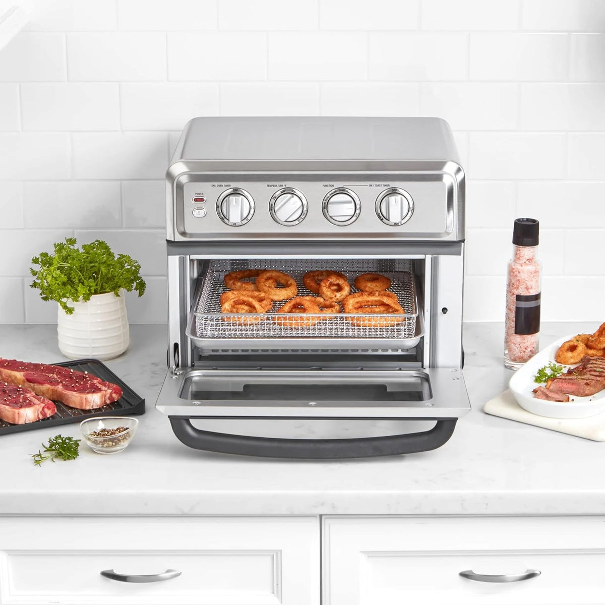 Convection AirFryer Toaster Oven with Grill, 1800-Watt, Stainless Steel H72737