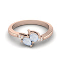 925 Sterling Silver Rose Vermeil Ring K54446