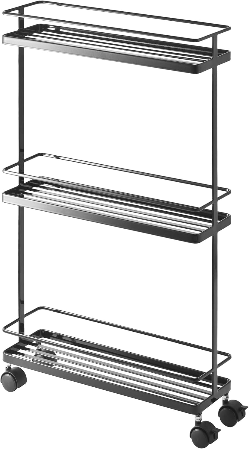 White Rolling Kitchen Storage Cart, Pack of 2 L83500