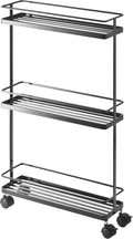 White Rolling Kitchen Storage Cart, Pack of 2 L83500