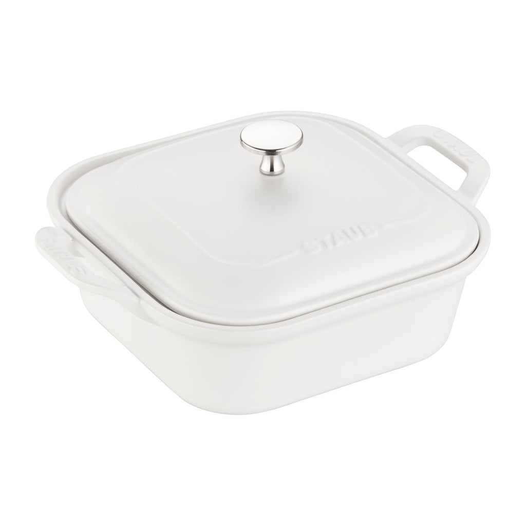 Matte White Square Covered Baking Dish M5288