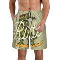 Vintage Hawaiian Casual Summer Beach Shorts with Pockets Z4885