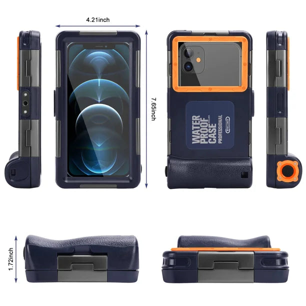 Waterproof Protective Case for Phones Up to 6.9 Inch with Lanyard S47378